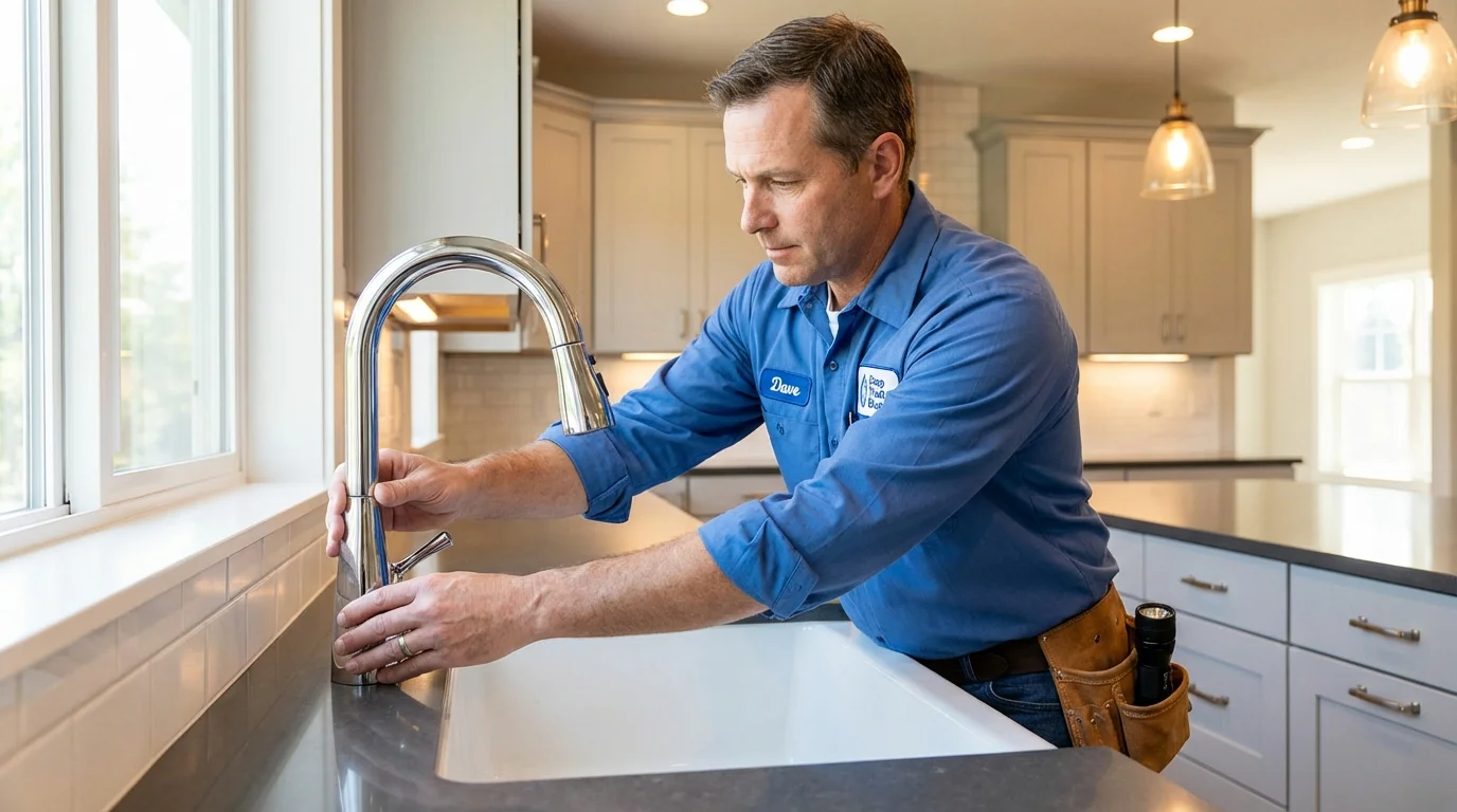 Kitchen faucet installation by Johns Plumbing LLC in Englewood Cliffs