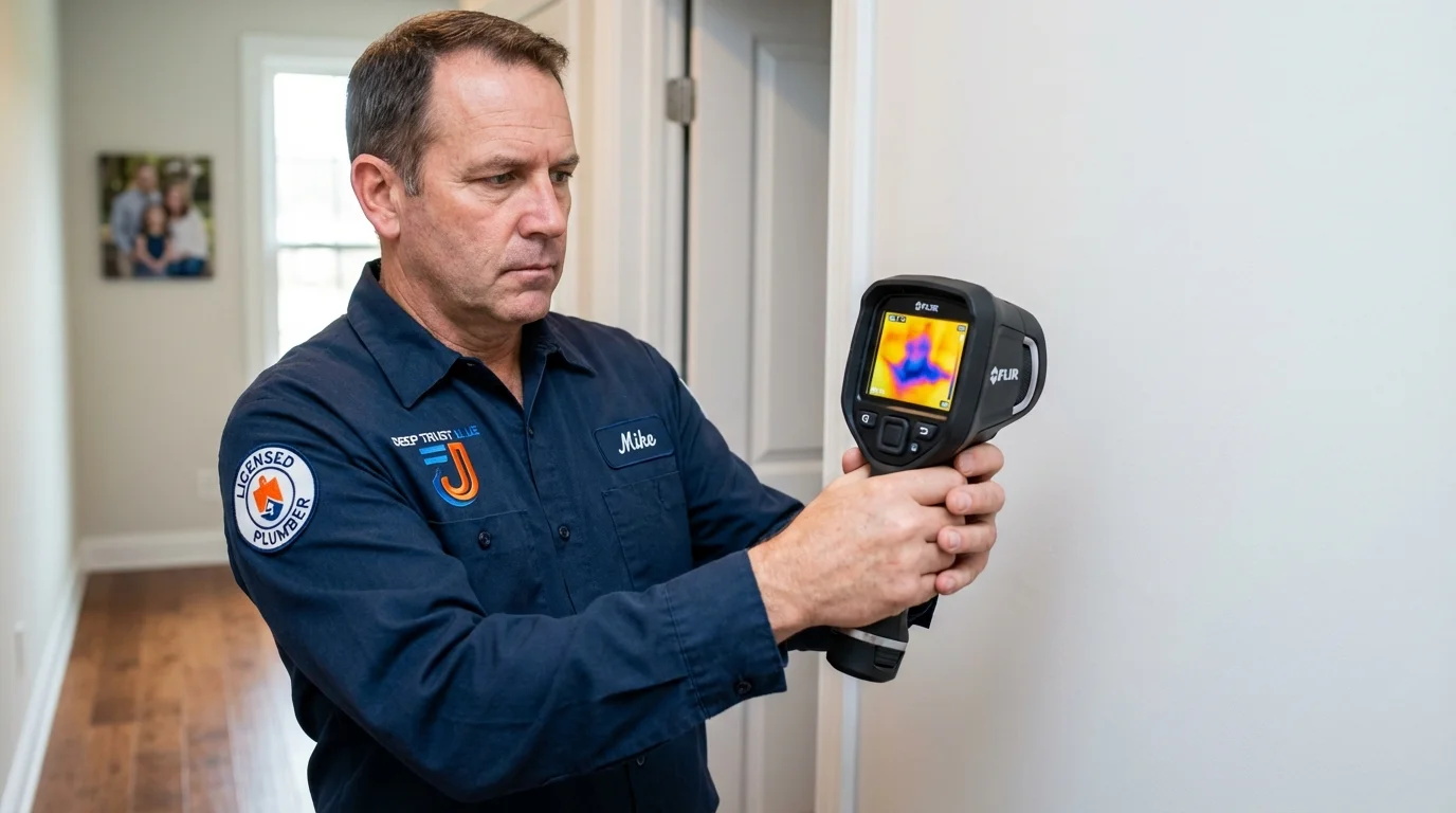Thermal imaging leak detection by Johns Plumbing LLC in Englewood Cliffs